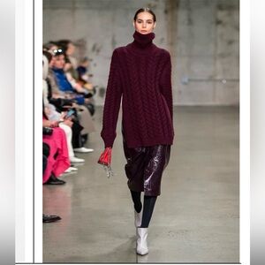 NWT Tibi Croc-Embossed Patent Trouser Skirt